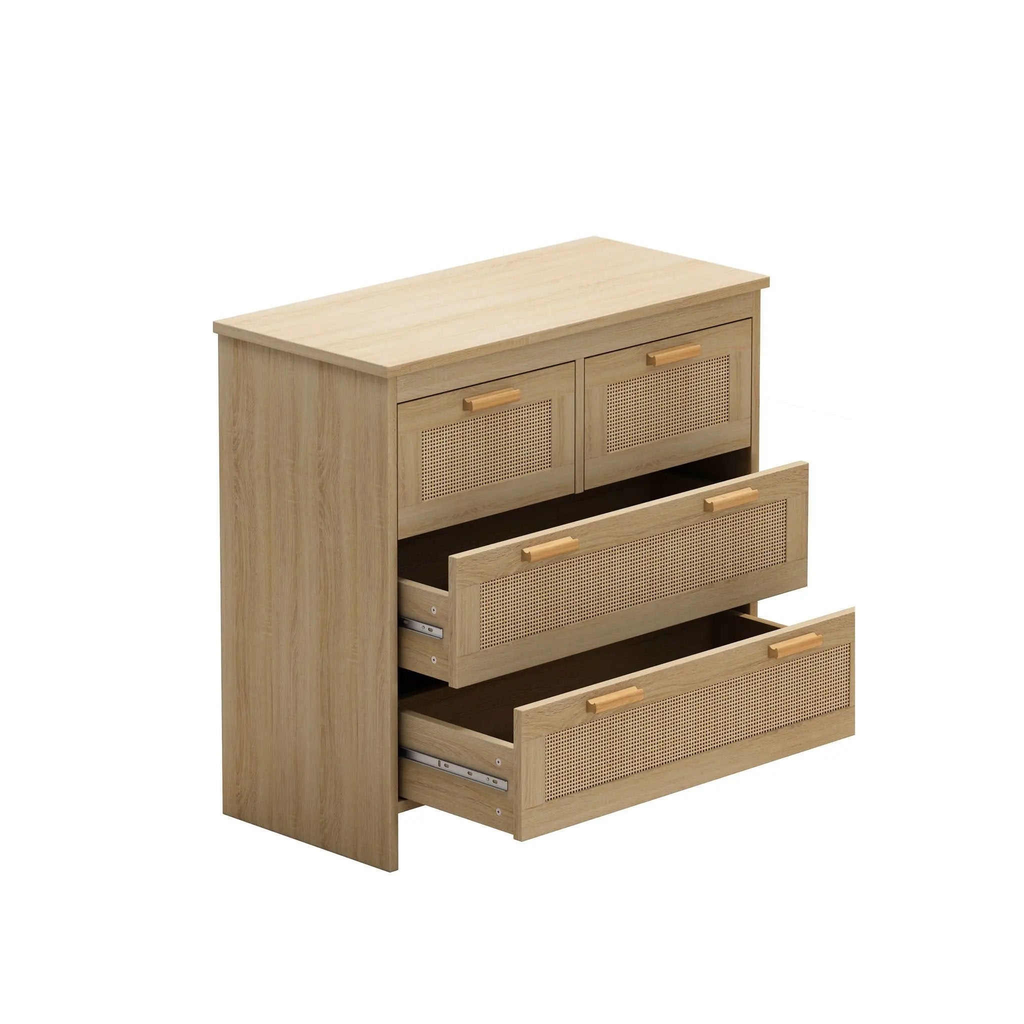 Cabinet With 4 Drawers For Bedroom - Natural by HouseOfZazla