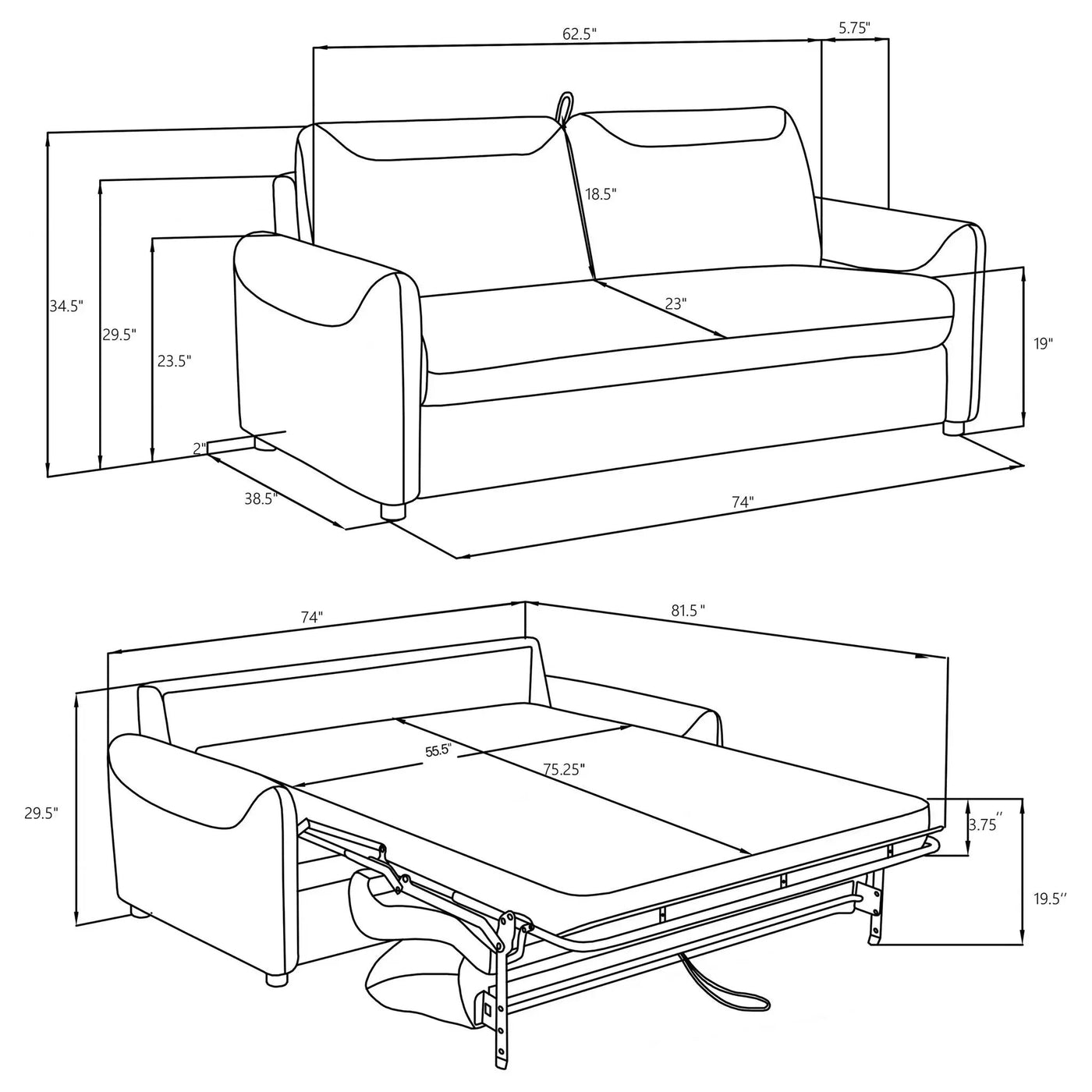 Welker - Sleeper Sofa by HouseOfZazla