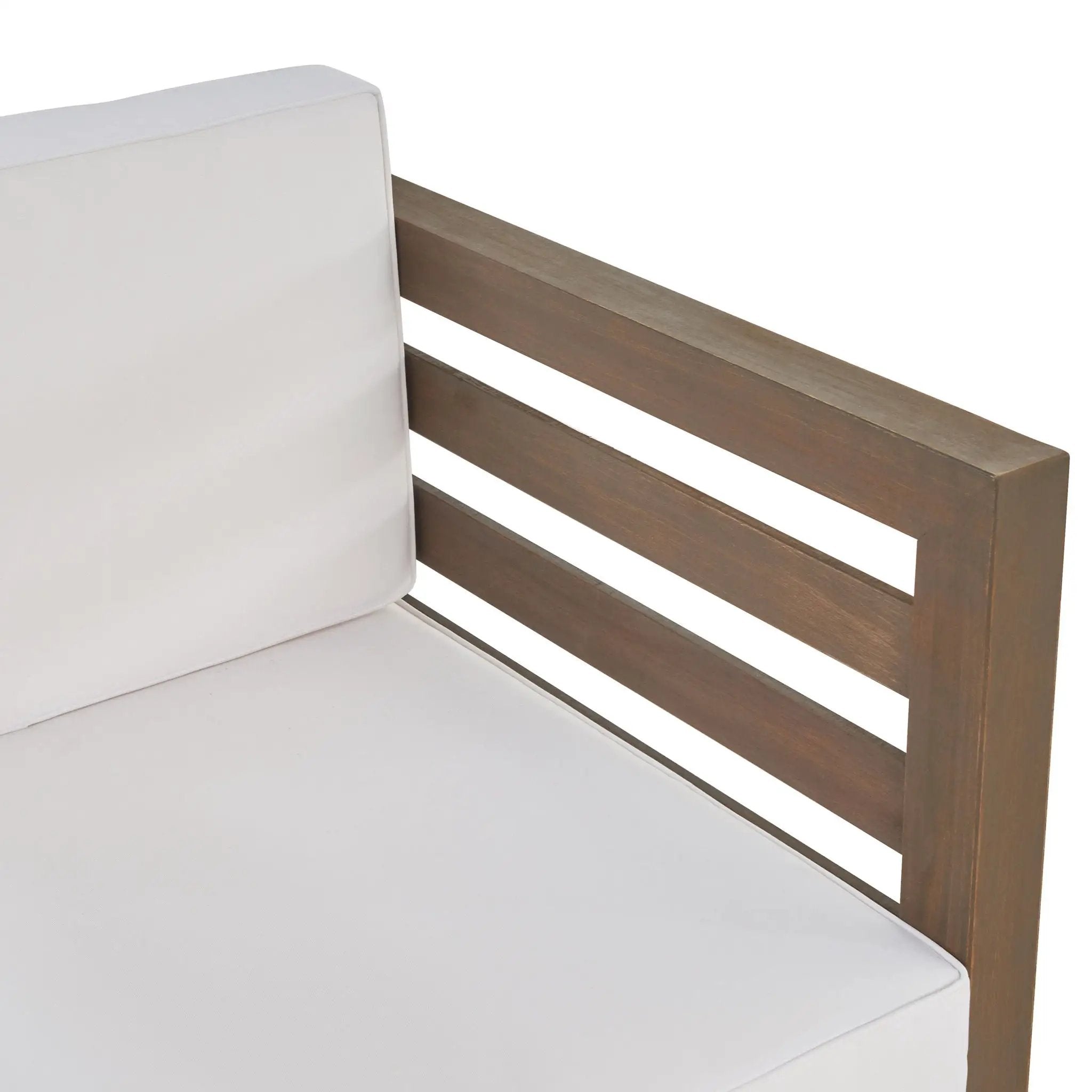 Outdoor Acacia Wood Patio Chair With Fabric Cushion by HouseOfZazla