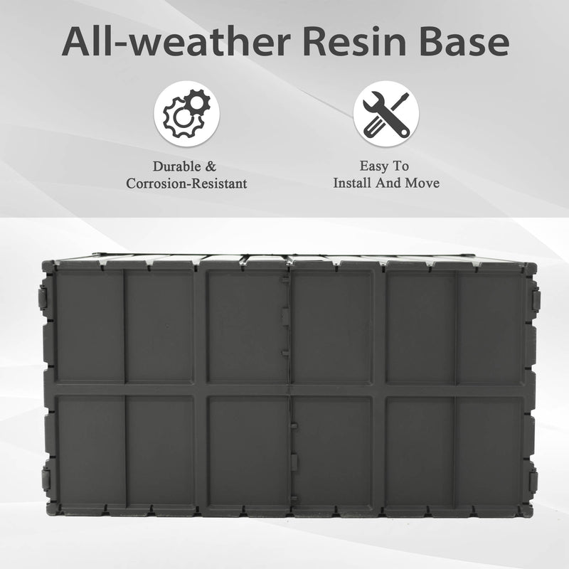 160 Gallon Outdoor Storage Deck Box Waterproof, Large Patio Storage Bin by HouseOfZazla