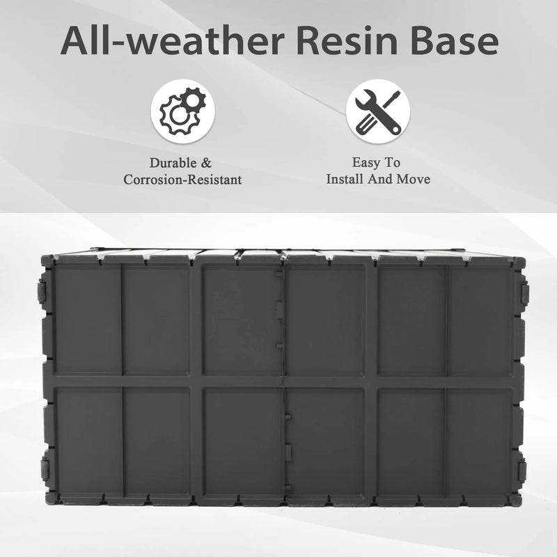 150 Gallon Outdoor Storage Deck Box - Waterproof and Lockable by HouseOfZazla