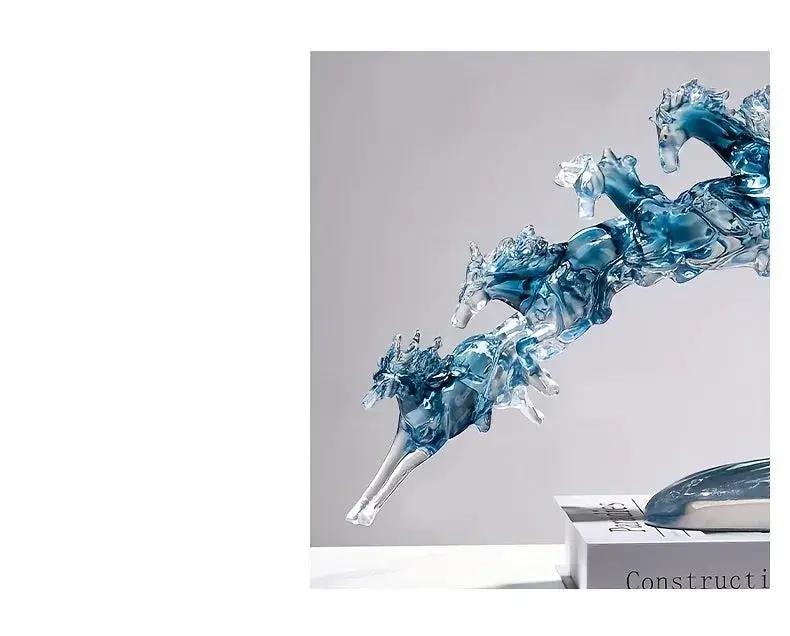 Feng Shui Horse - Dynamic Transparent Art Piece by House Of Avana