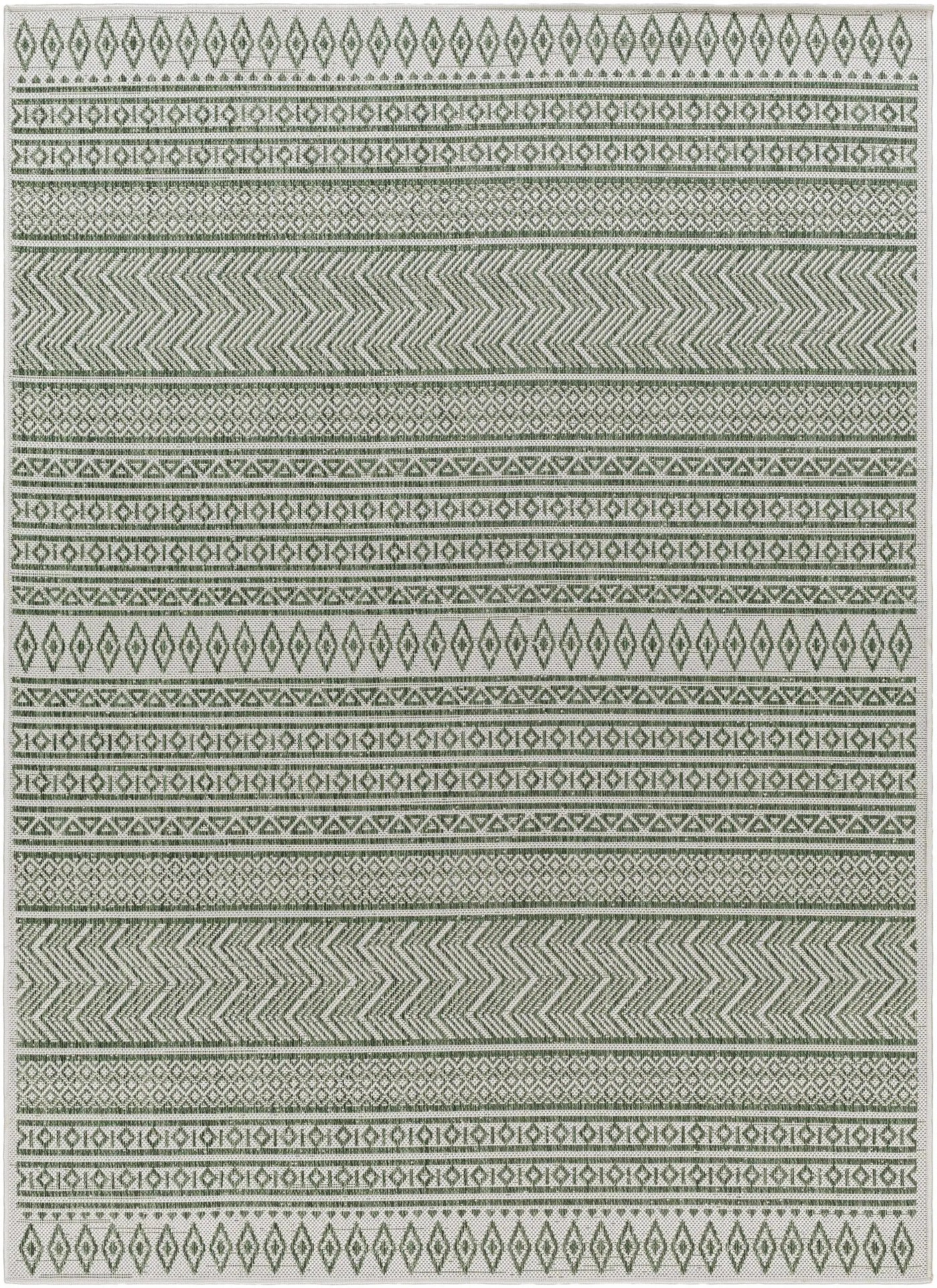Madras Natural Gray Green All Over Performance Outdoor Area Rug by Boutique Rugs