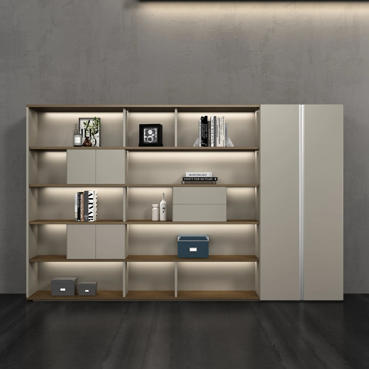 Fenwick · Office Shelves w/ Lighting & Storage, photo 3 of 11
