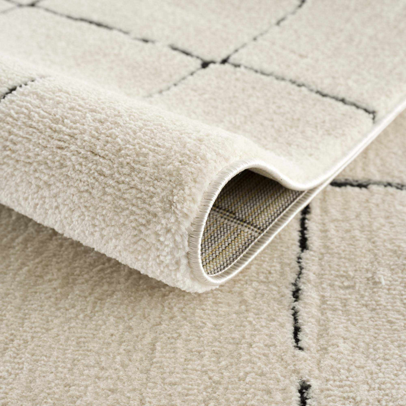 Koume Beige Maze Area Rug by Boutique Rugs