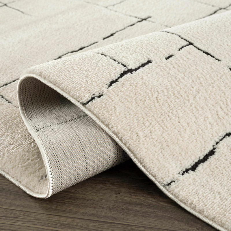 Koume Beige Maze Area Rug by Boutique Rugs