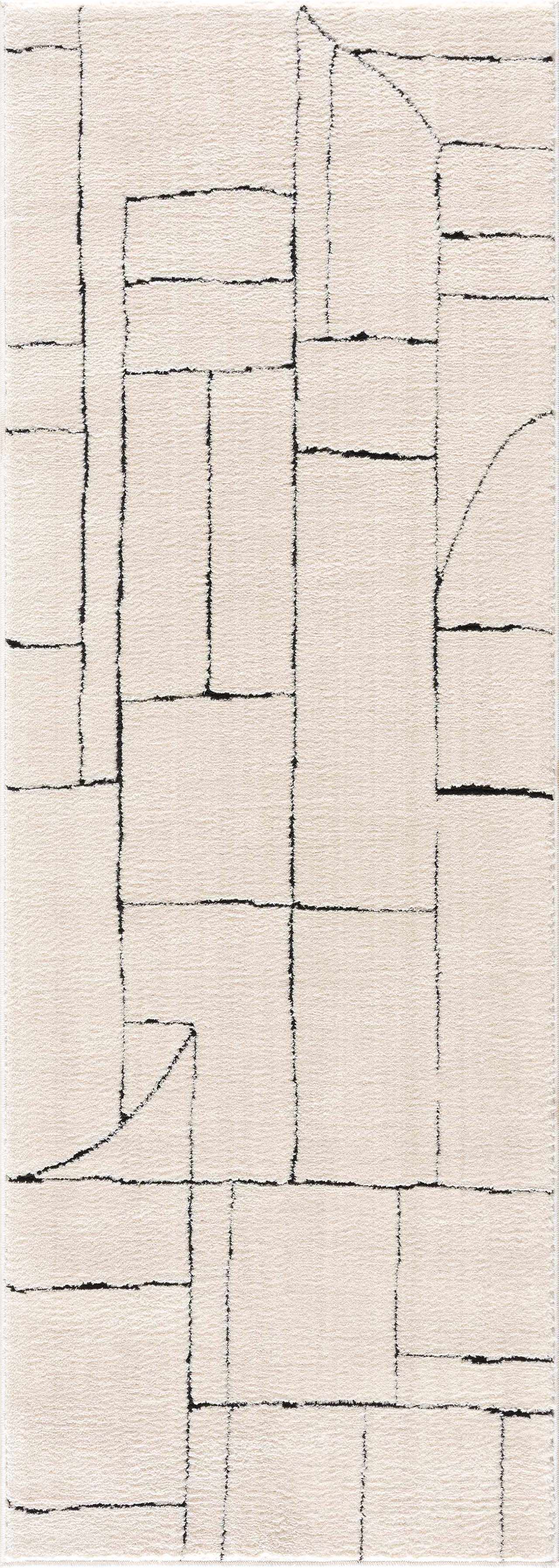 Keats Black & White Area Rug by Boutique Rugs