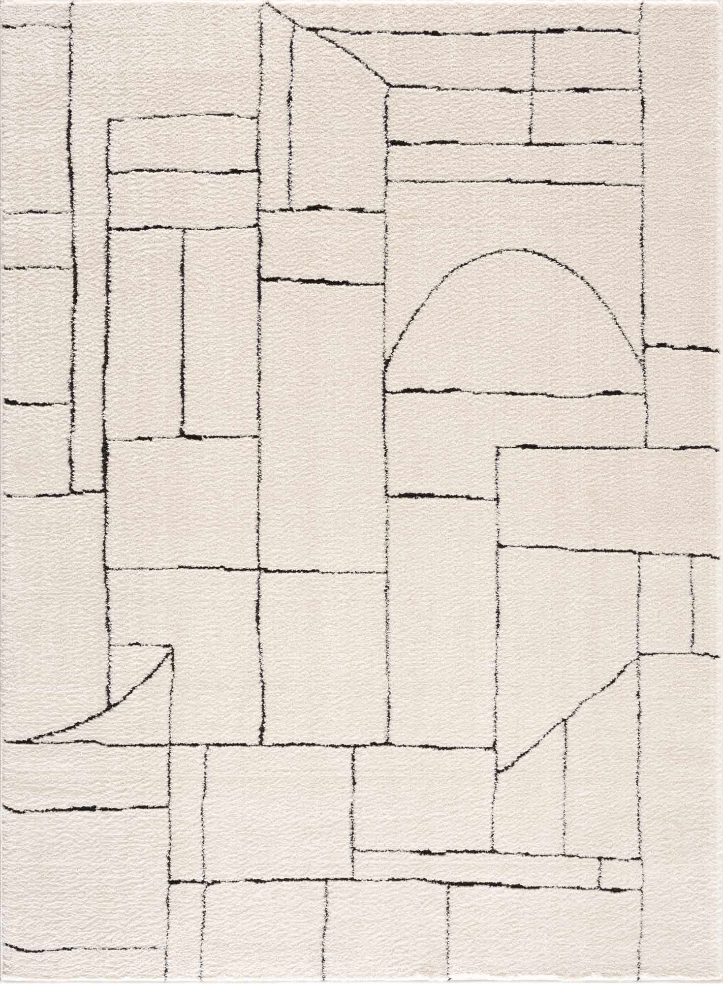 Keats Black & White Area Rug by Boutique Rugs