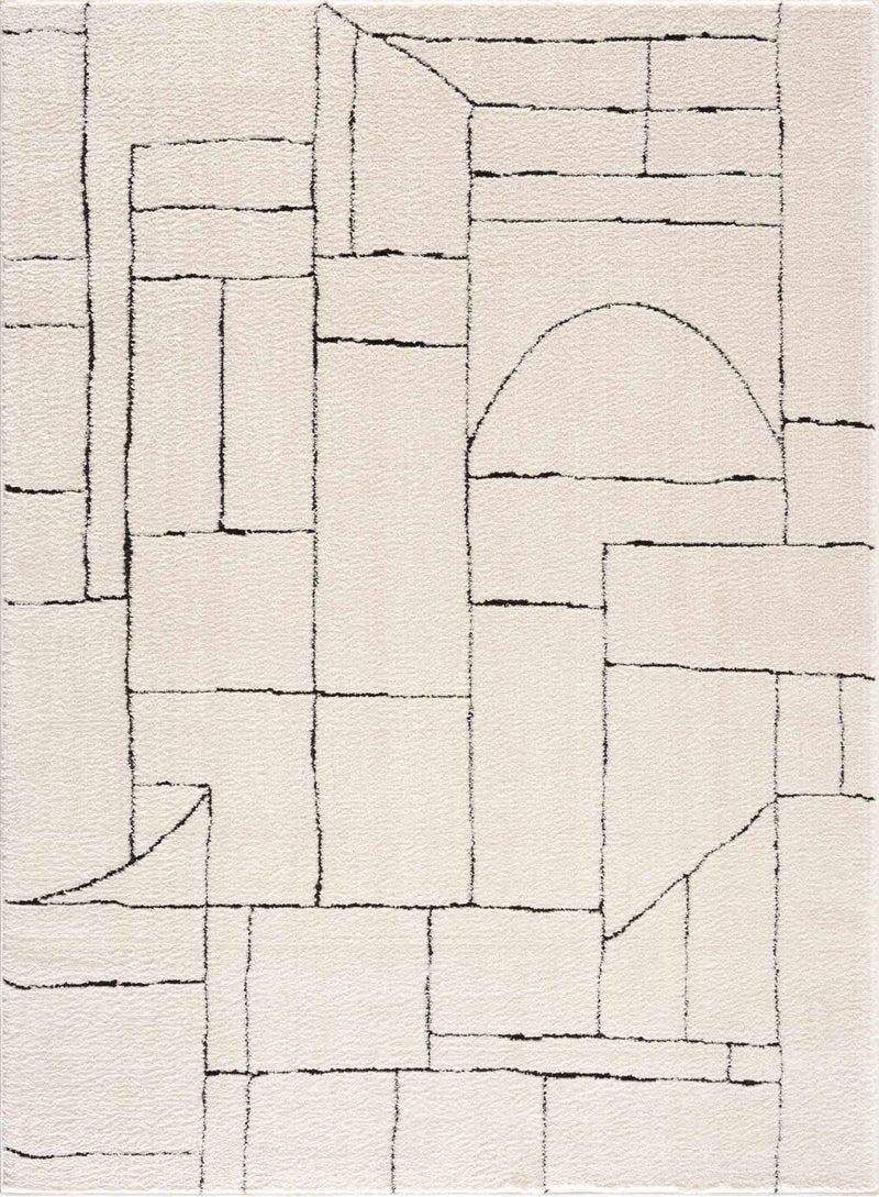 Keats Black & White Area Rug by Boutique Rugs