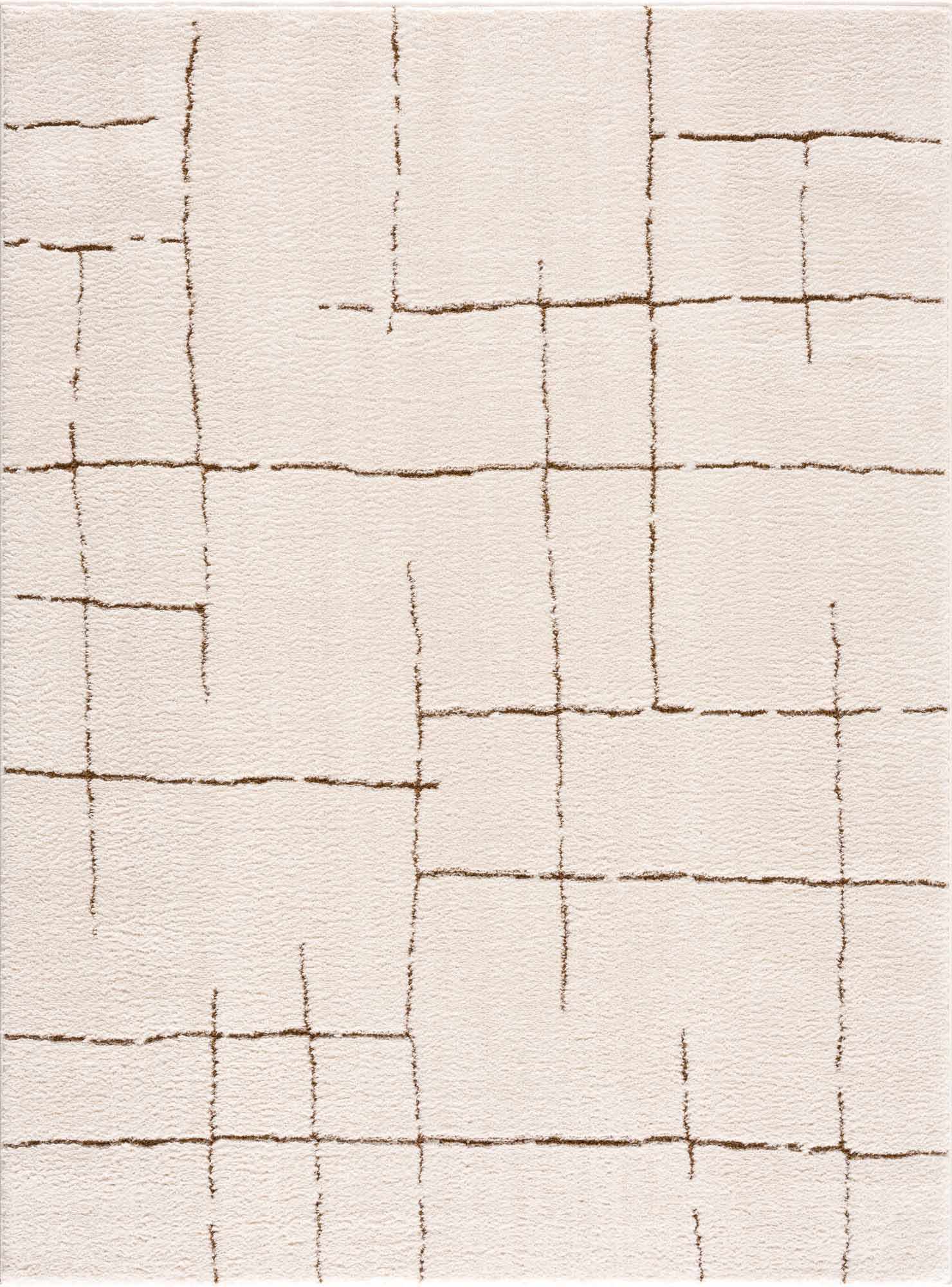 Koume Ivory & Brown Area Rug by Boutique Rugs