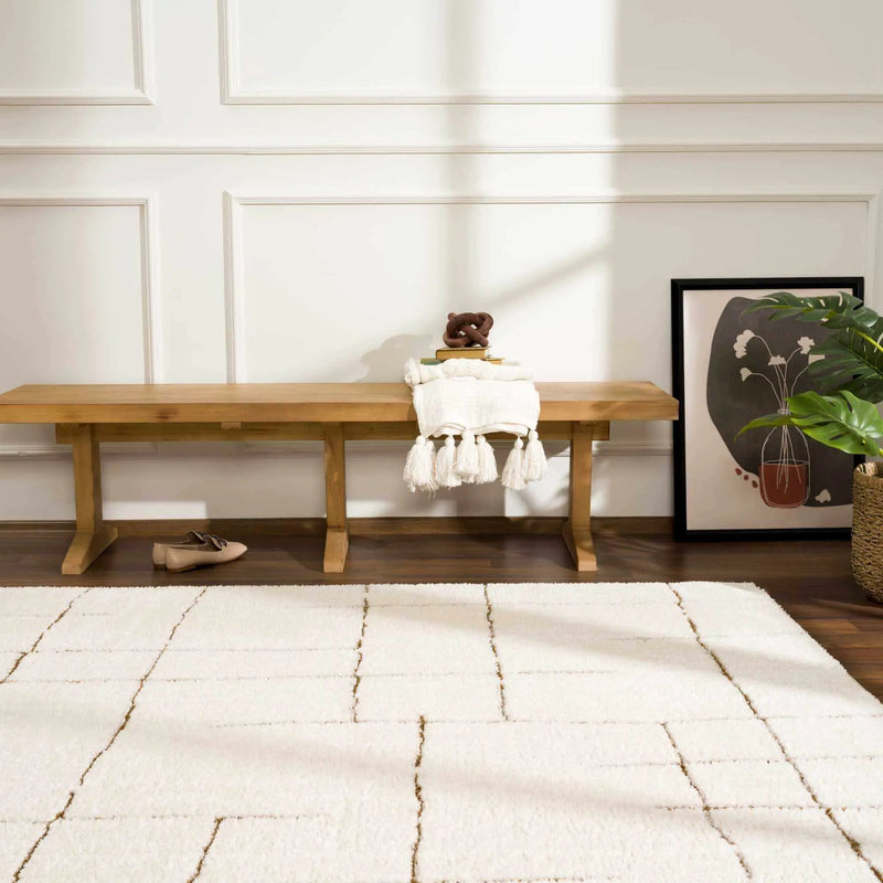 Koume Ivory & Brown Area Rug by Boutique Rugs