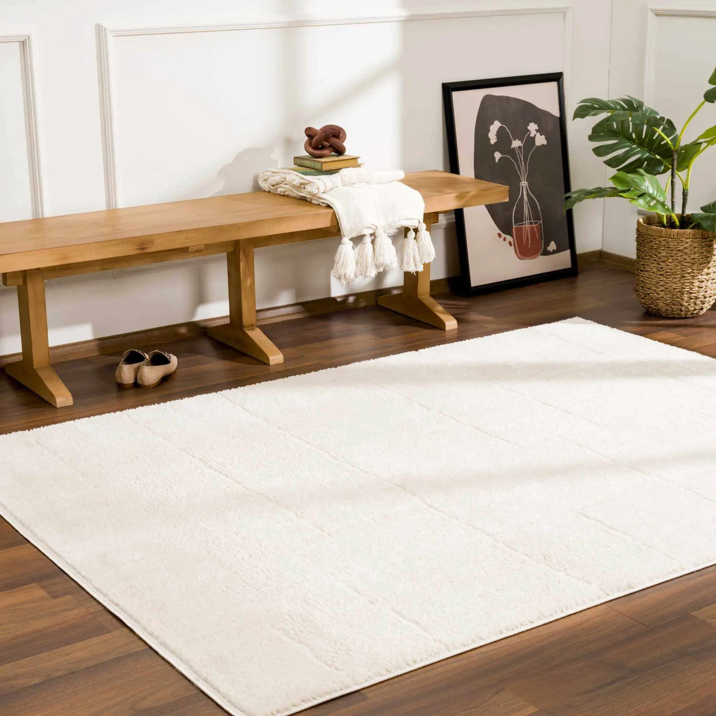 Koume Ivory Area Rug by Boutique Rugs