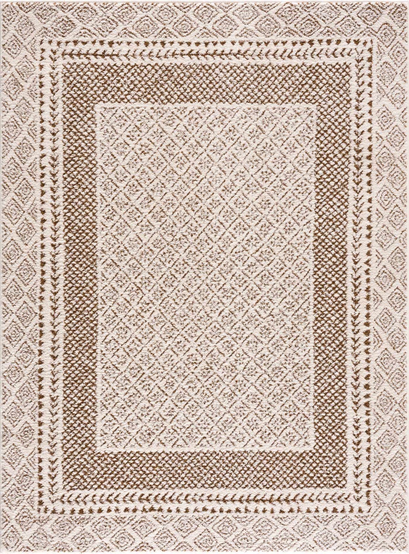 Julio Scandi Boho Area Rug - Brown by Boutique Rugs