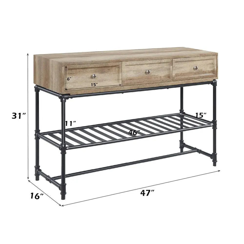 Brantley II - Sofa Table - Oak & Sandy Black by Unique Piece Furniture