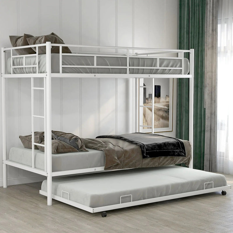 Twin Over Twin Bunk Bed With Trundle by HouseOfZazla