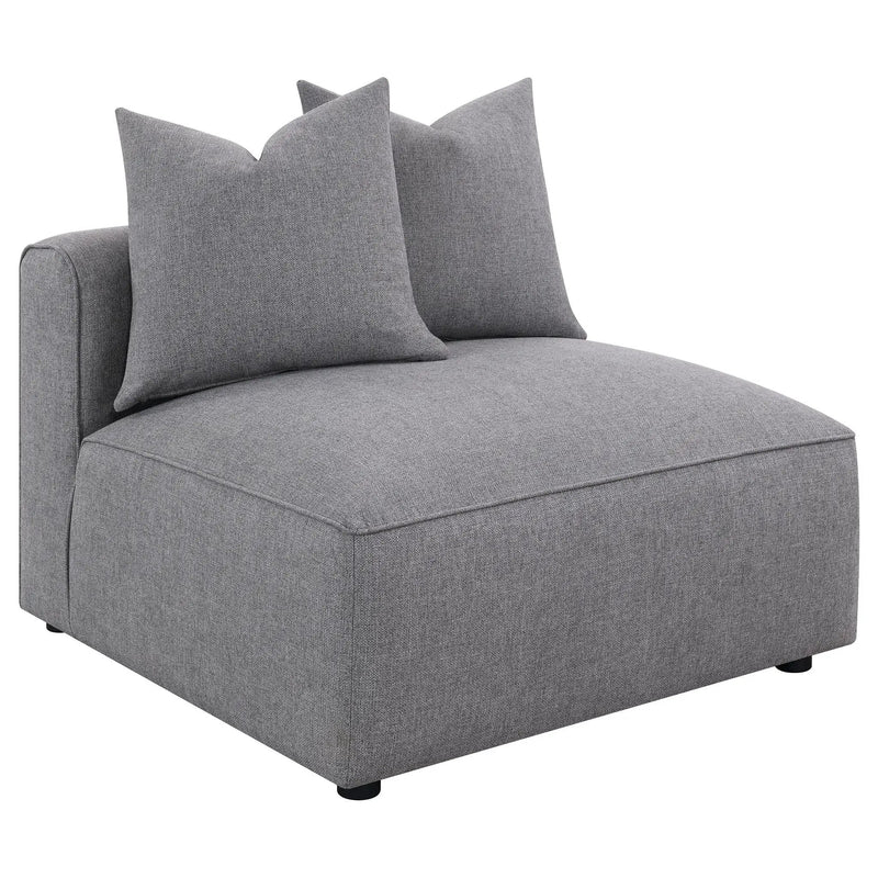 Jennifer Upholstered Armless Chair Grey by Unique Piece Furniture