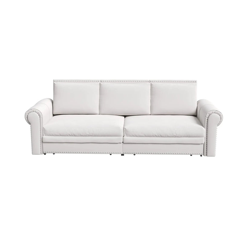 3 In 1 Convertible Sleeper Sofa With Nailhead Trim & Rolled Arm by HouseOfZazla