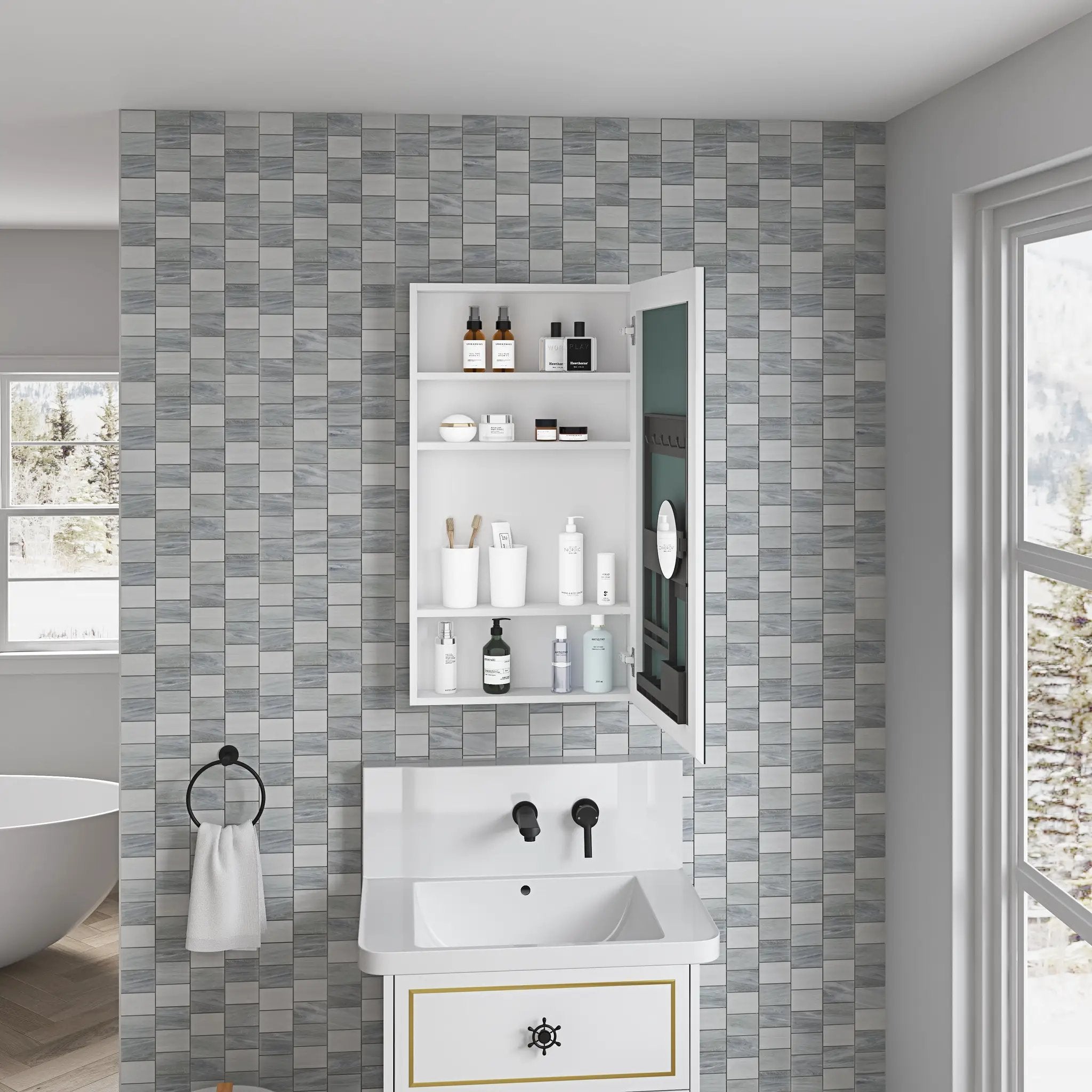 Frameless Mirror Medicine Cabinet by HouseOfZazla