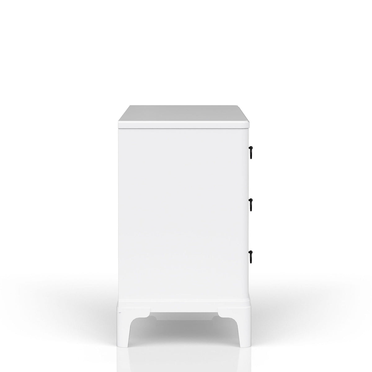 White Hall Chest Nightstand with Cane Fronts and Ample Storage, photo 7 of 7