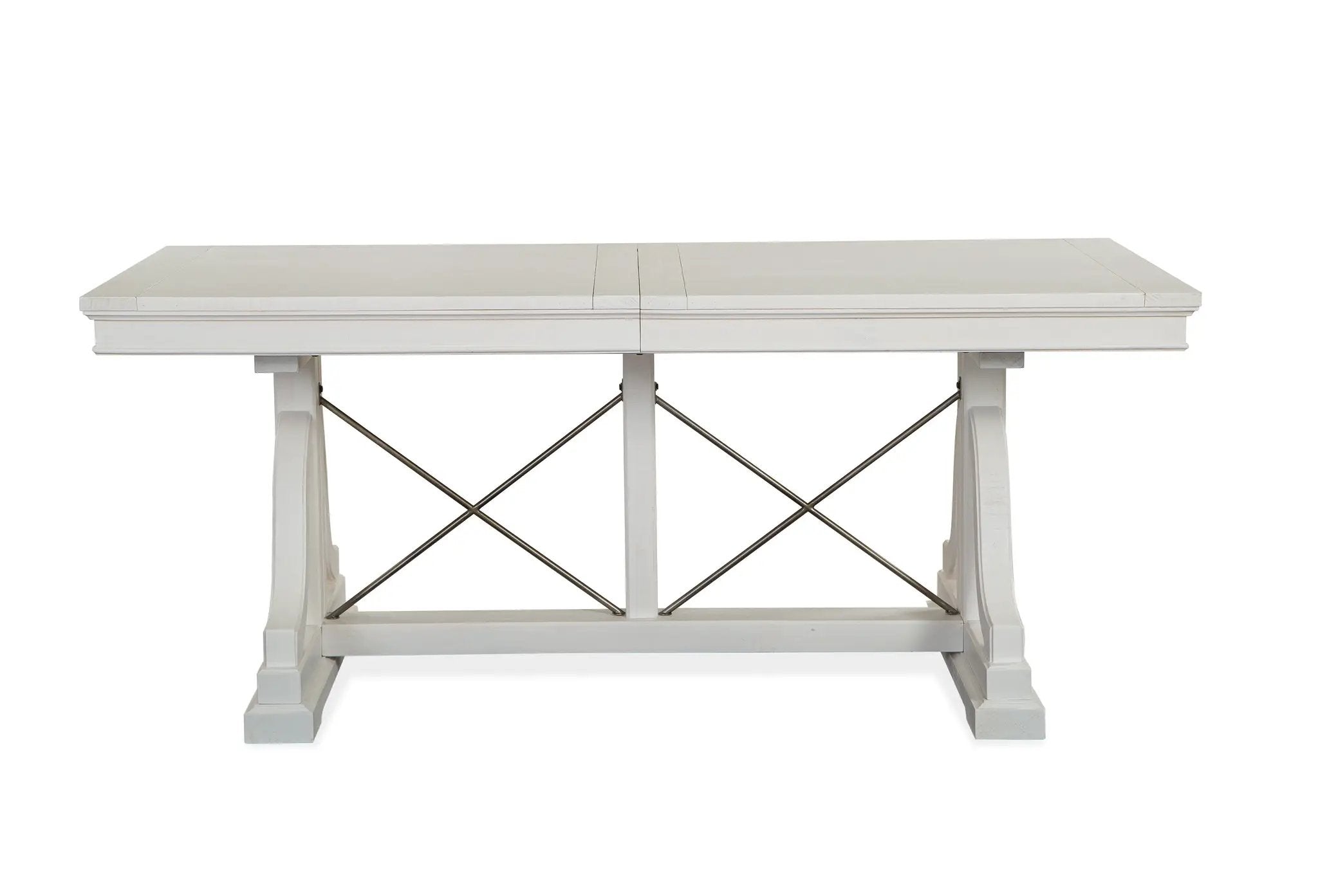 Heron Cove - Trestle Dining Table - Chalk White by Unique Piece Furniture