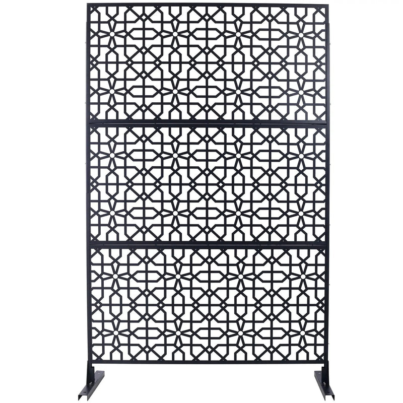 Outdoor & Indoor Metal Freestanding Decorative Privacy Screen by Unique Piece Furniture