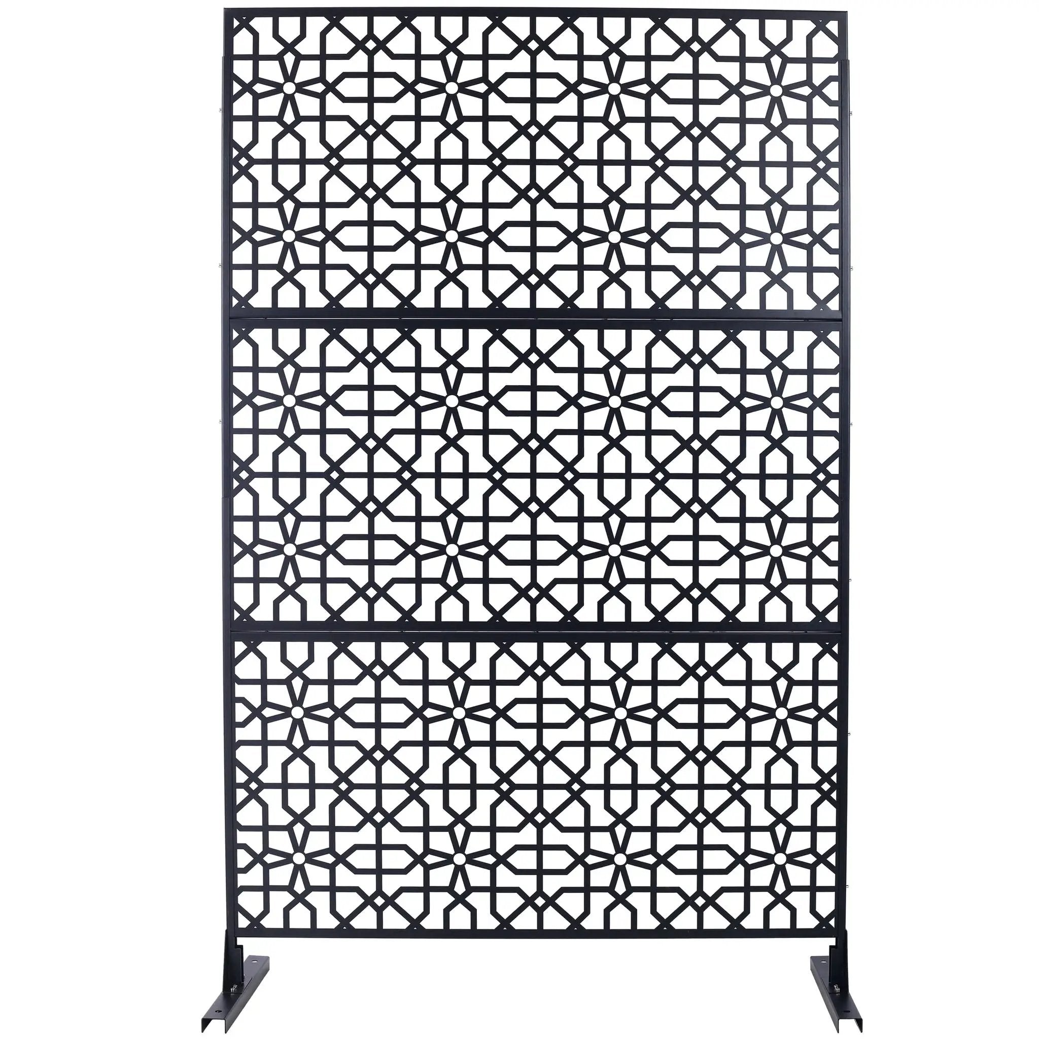Outdoor & Indoor Metal Freestanding Decorative Privacy Screen by HouseOfZazla
