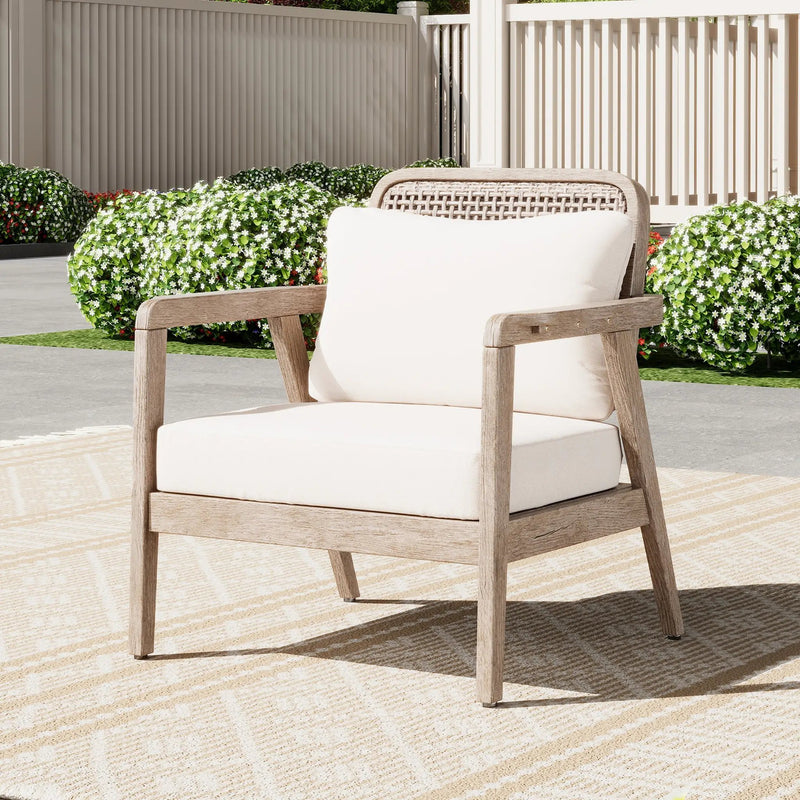 Outdoor Acacia Wood Patio Club Chair by HouseOfZazla
