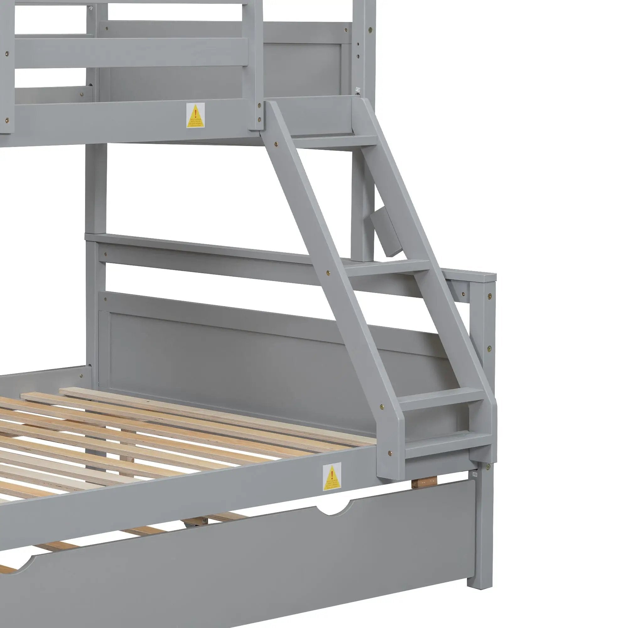 Bunk Bed With Ladder And Safety Guardrail by Unique Piece Furniture