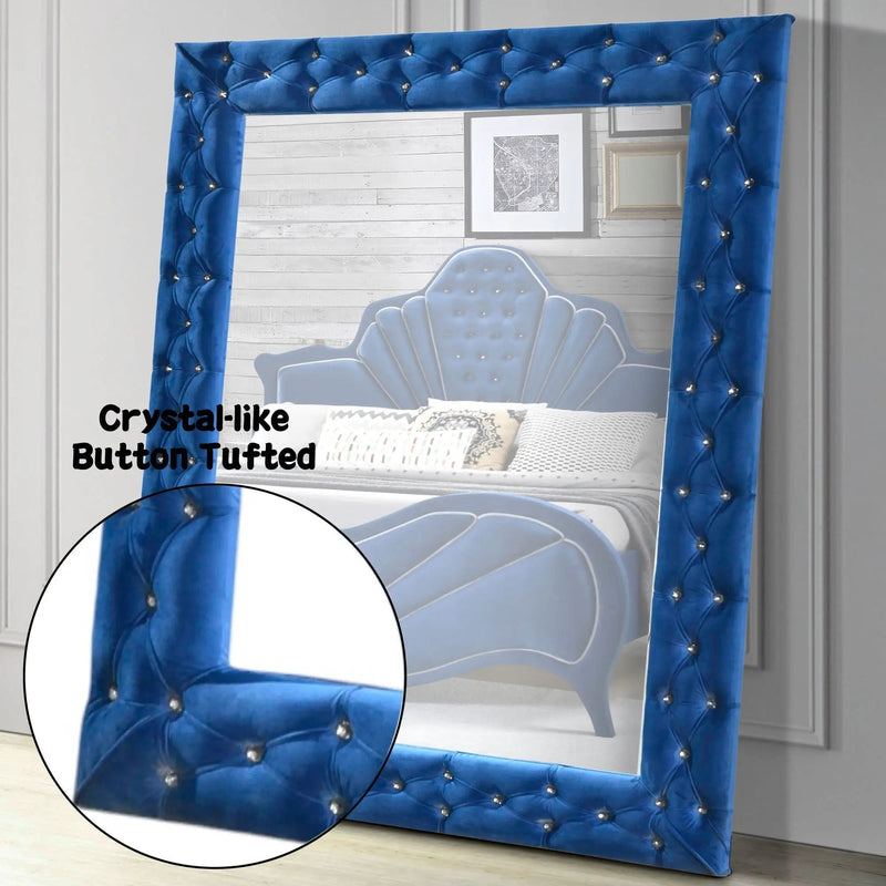 Dante - Velvet Floor Mirror by HouseOfZazla