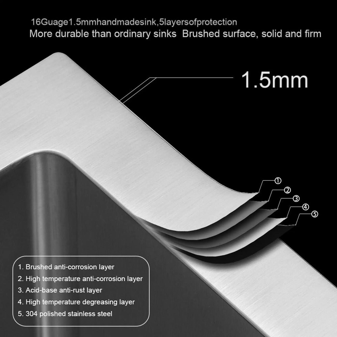 Modern Style Undermount Sink With Stainless Steel, Deep Single Bowl by HouseOfZazla