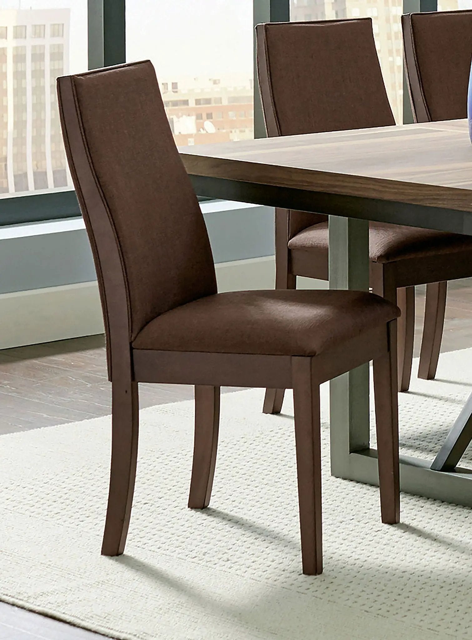 Spring Creek Upholstered Dining Chair Chocolate (Set of 2) by Unique Piece Furniture