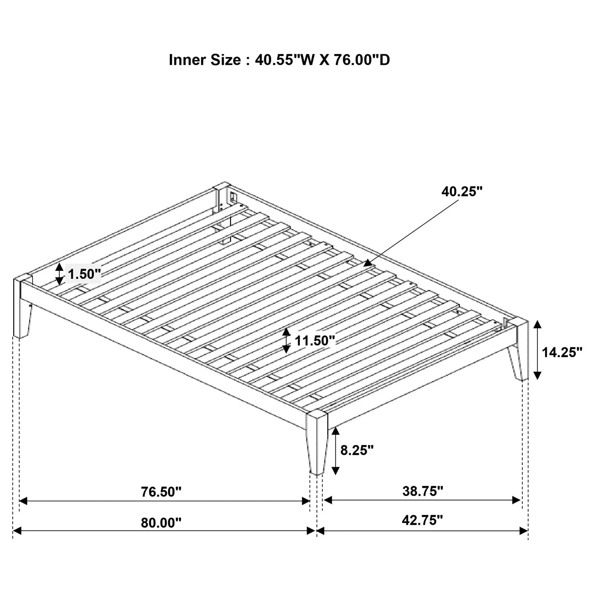 Hounslow Twin Universal Platform Bed Cappuccino by Unique Piece Furniture