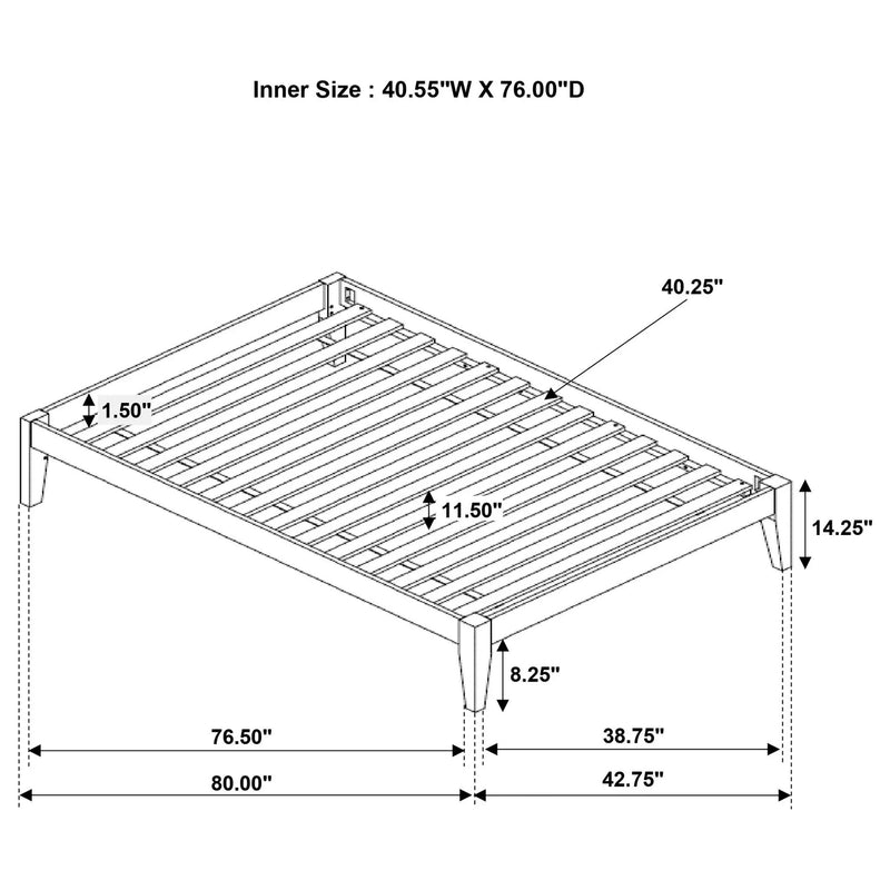 Hounslow Twin Universal Platform Bed Cappuccino by Unique Piece Furniture