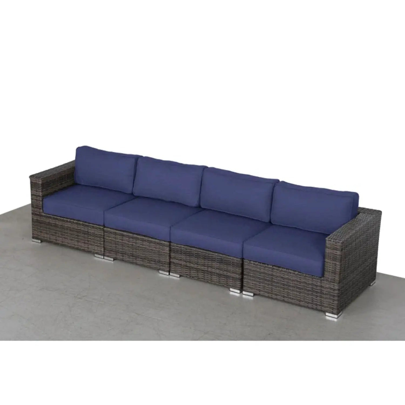 Luxurious Wicker Patio Sectional With Weather Resistant Sunbrella Cushions by Unique Piece Furniture