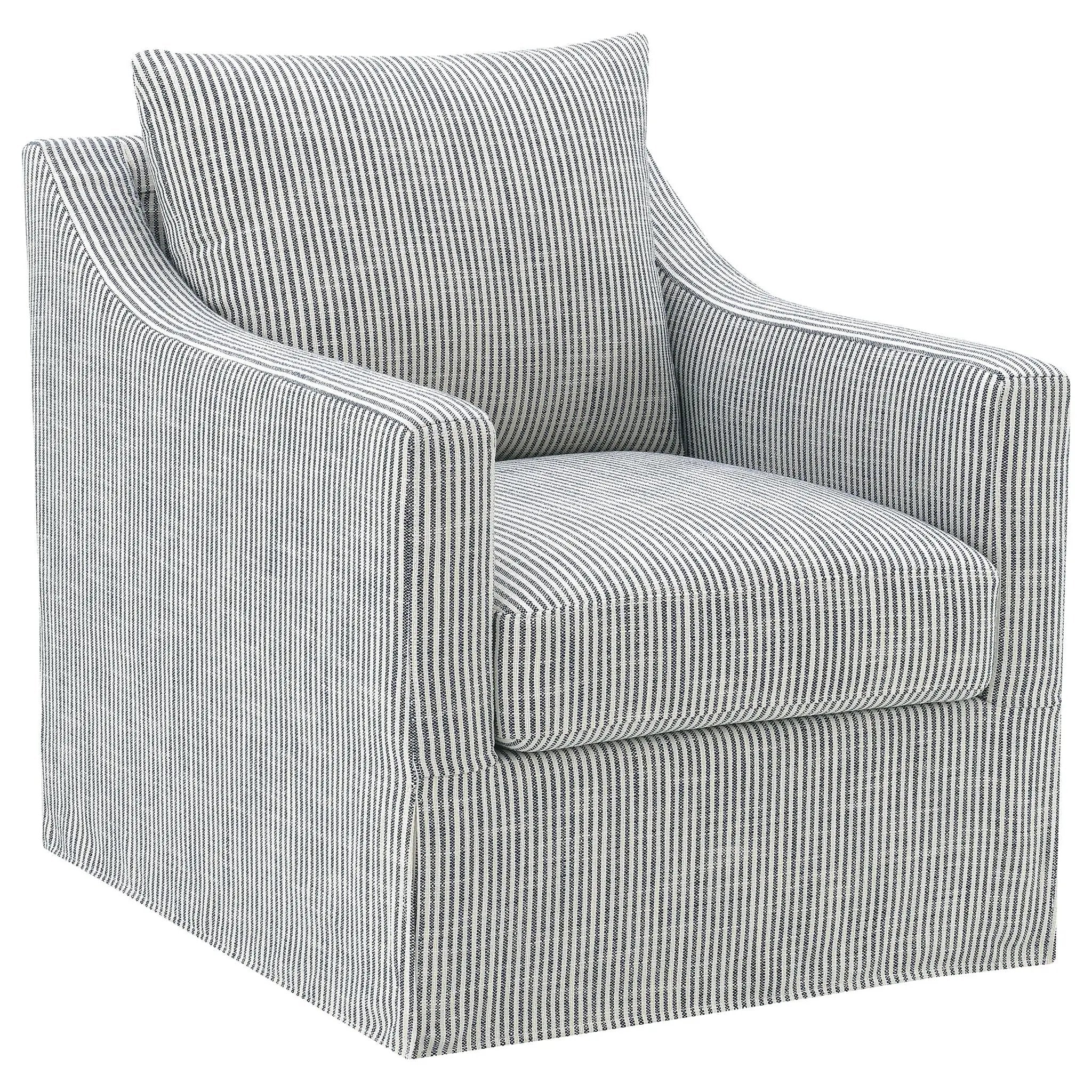 Winter Upholstered Sloped Arm Accent Swivel Chair Grey by Unique Piece Furniture