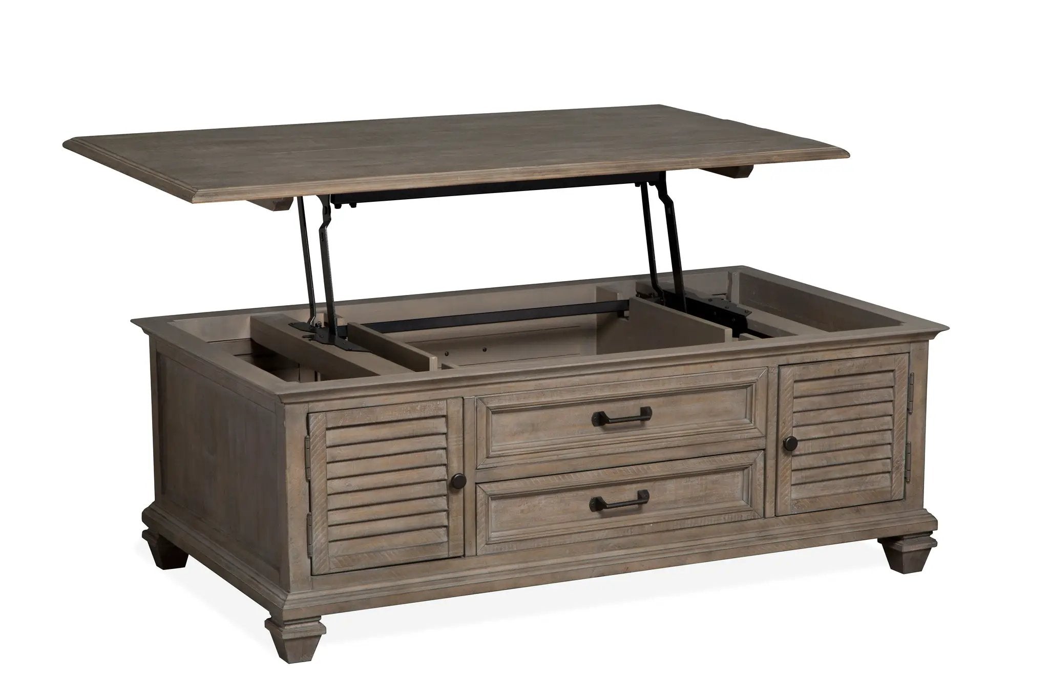 Lancaster - Lift Top Storage Cocktail Table (With Casters) - Dove Tail Gray by Unique Piece Furniture