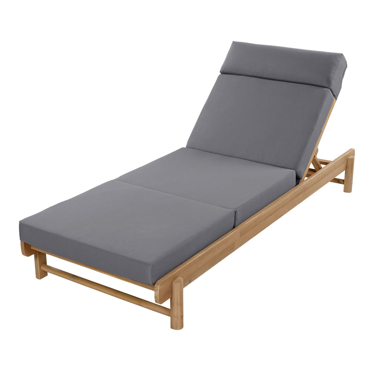 Light Teak Acacia Wood Chaise Lounge Set, photo 9 of 10