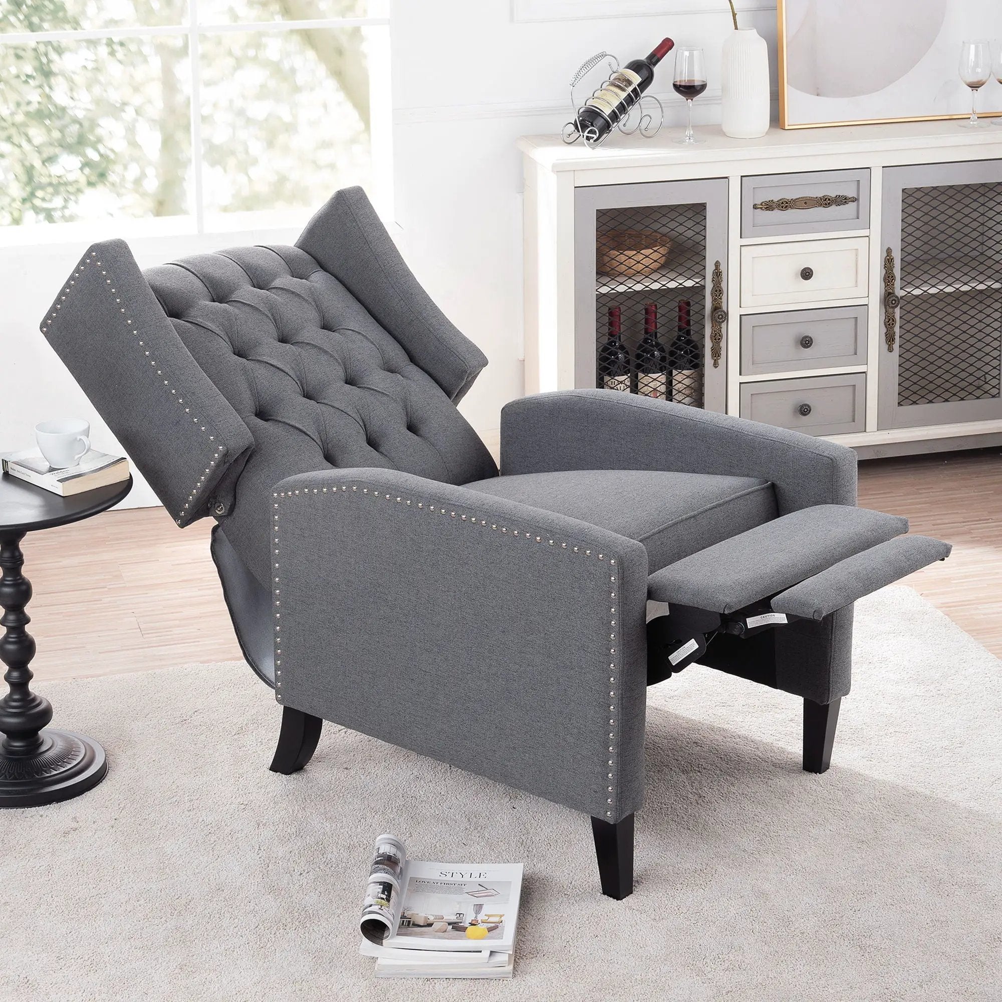 Manual Wing Chair Recliner by Unique Piece Furniture