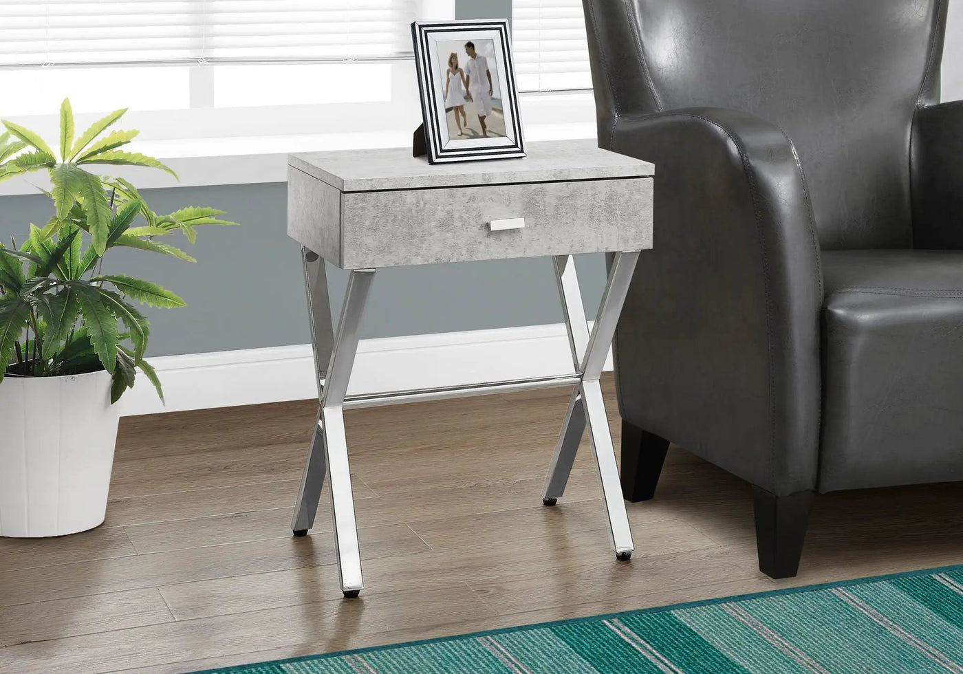 Accent Side X Table With Storage Drawer by HouseOfZazla
