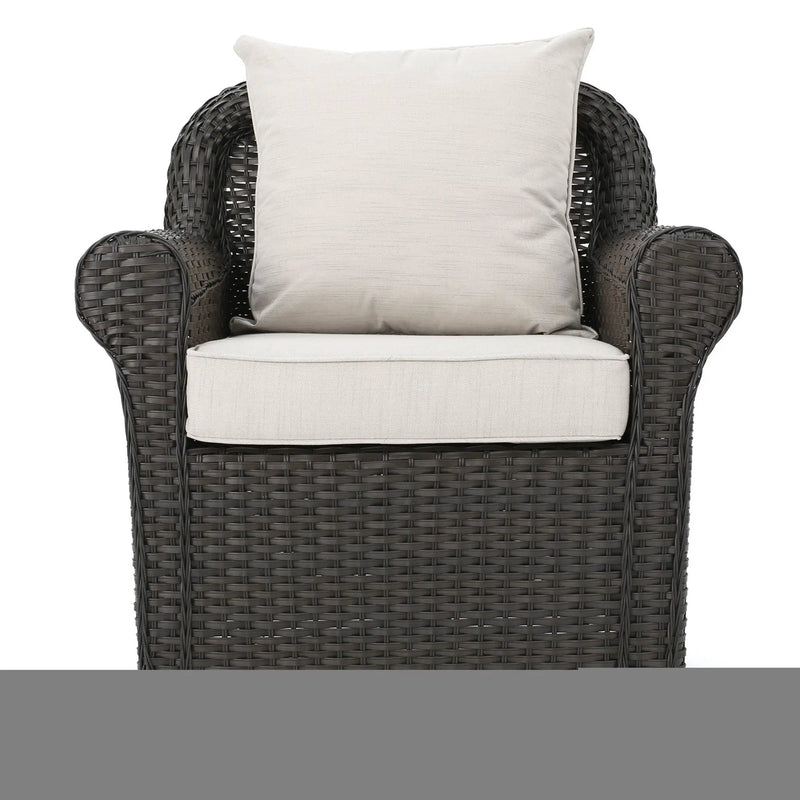 Amaya Outdoor Swivel Rocker Chair with Water Resistant Cushions by HouseOfZazla