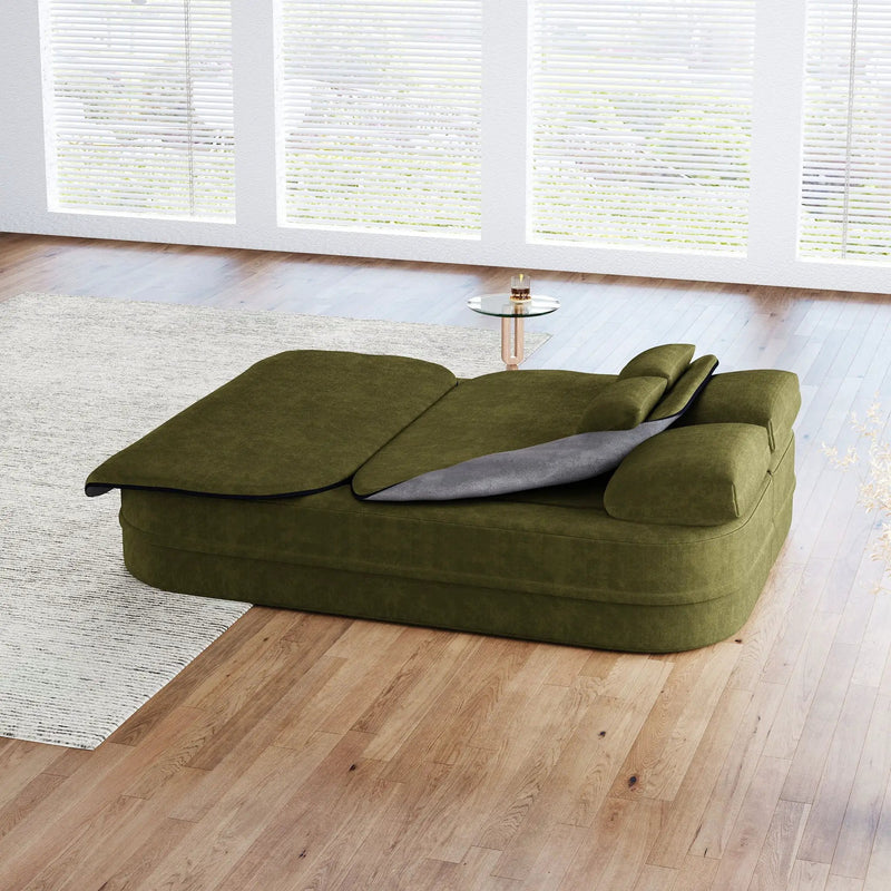 2 In 1 Foldable Sofa Bed With Multi Functional Blanket, Floor Lounge Sofa by HouseOfZazla