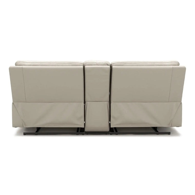 Malibu - Modern Power Motion 3 Piece Reclining Loveseat Sofa With Cup Holders - Cream Taupe Beige by Unique Piece Furniture