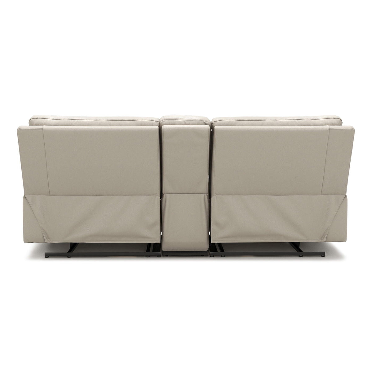 Modern Power Motion Reclining Loveseat Sofa with Cup Holders – Cream Taupe Beige, photo 13 of 13