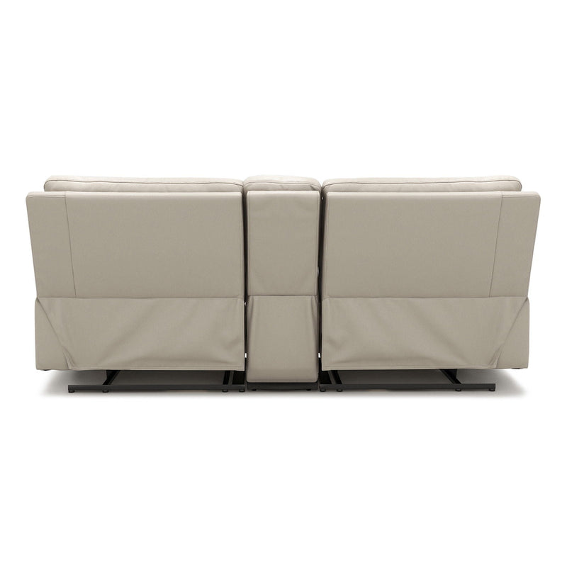 Modern Power Motion Reclining Loveseat Sofa with Cup Holders – Cream Taupe Beige, photo 13 of 13