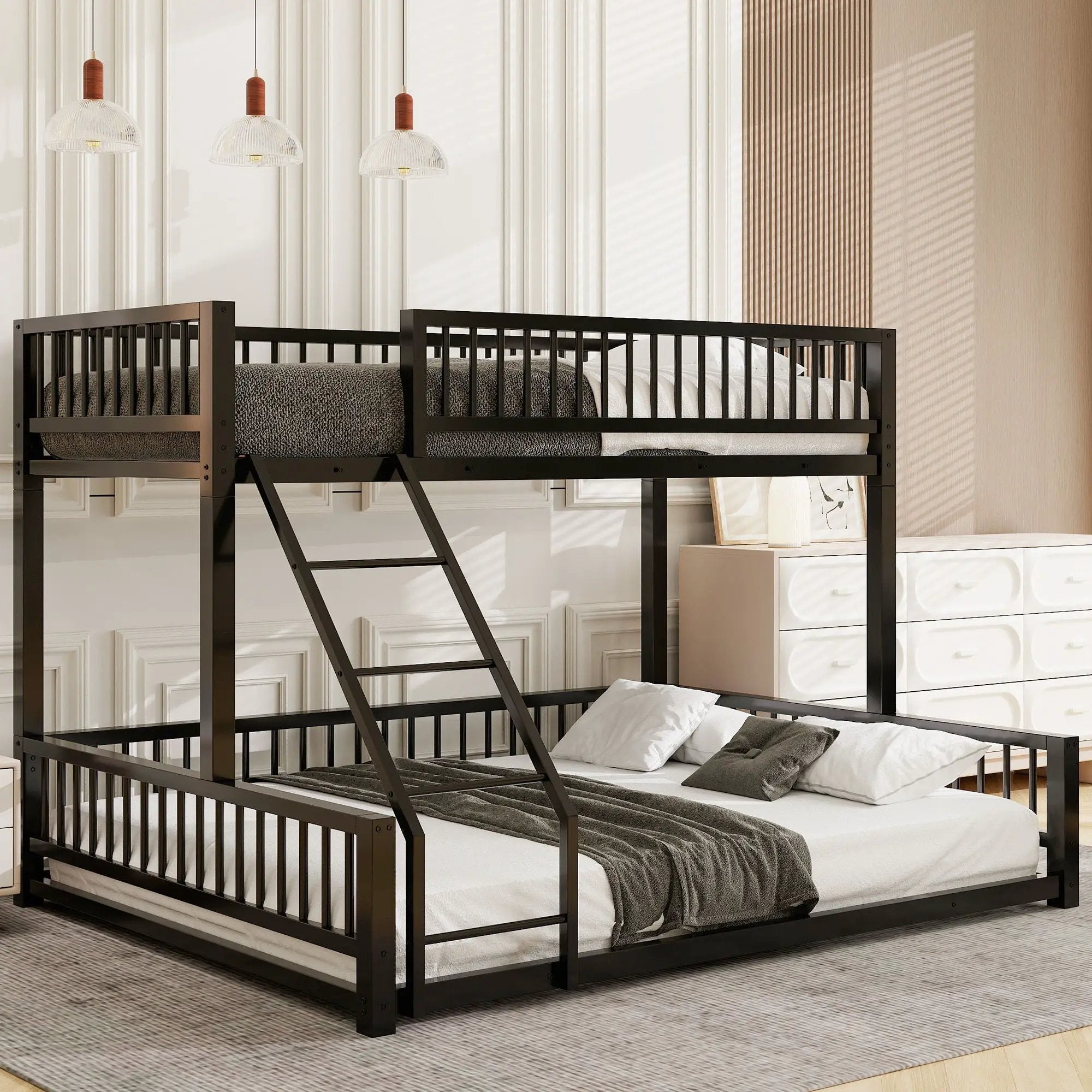 Bunk Bed With Ladder And Safety Guardrails by HouseOfZazla