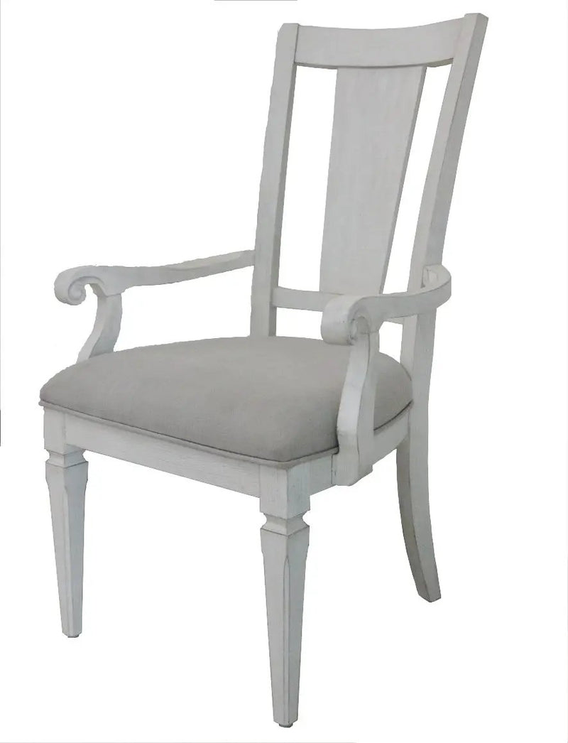 Katia - Arm Chair (Set of 2) - Light Gray / White by HouseOfZazla