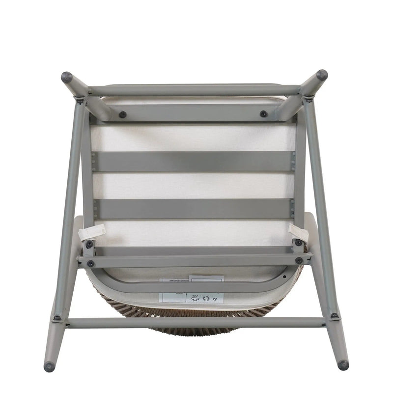 Outdoor 26" Counter Height Metal Frame Counter Stools With Scallop Shaped Backrest & Water Resistant Cushions by HouseOfZazla