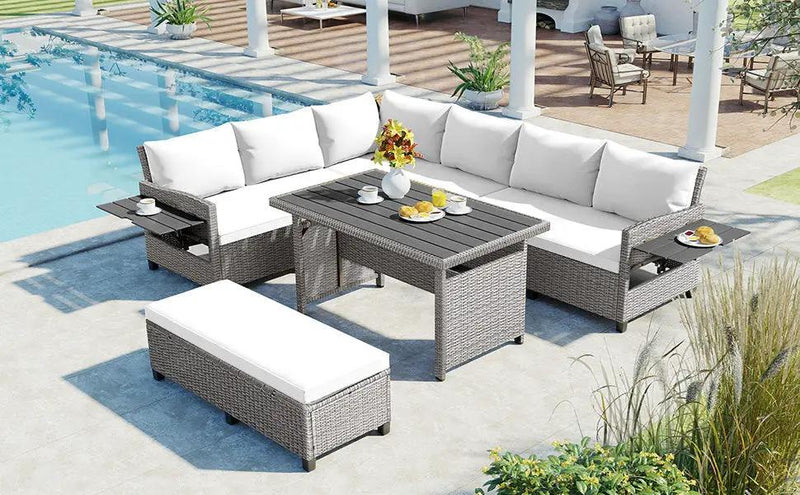 Tomax 5-Piece Outdoor Patio Rattan Sofa Set by HouseOfZazla