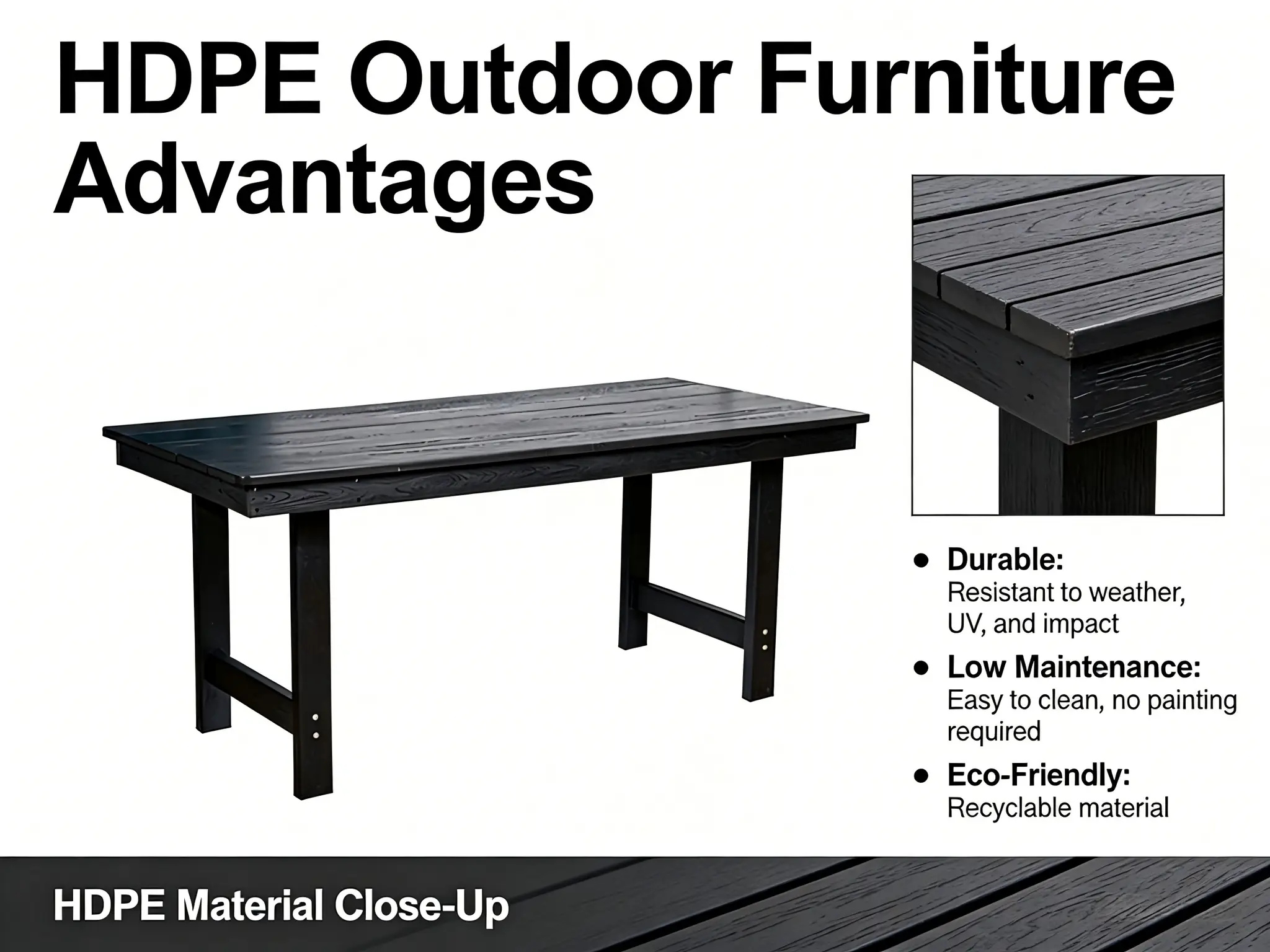 HDPE Outdoor Patio Dining Set with 6 Chairs by HouseOfZazla