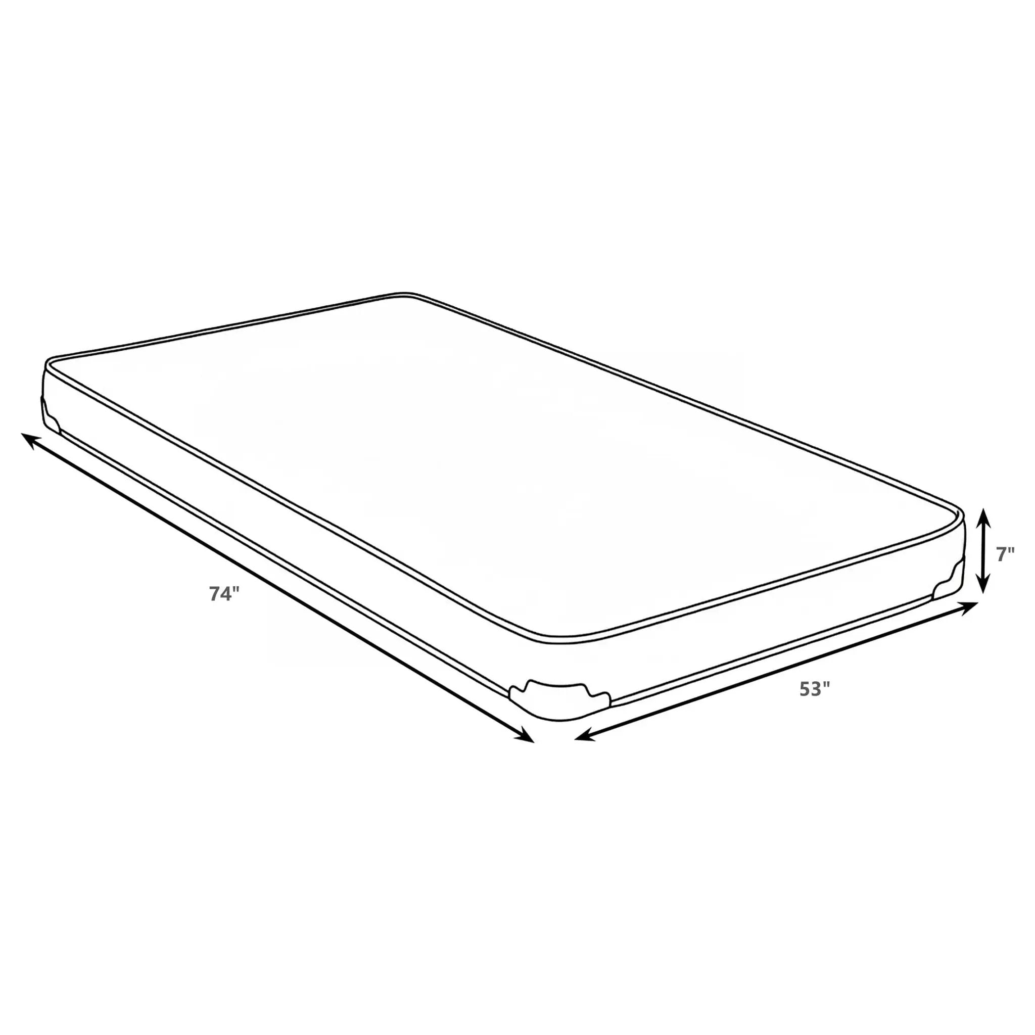 Drover 7-inch Full Foam Mattress with Built-in Bunkie Board by Unique Piece Furniture